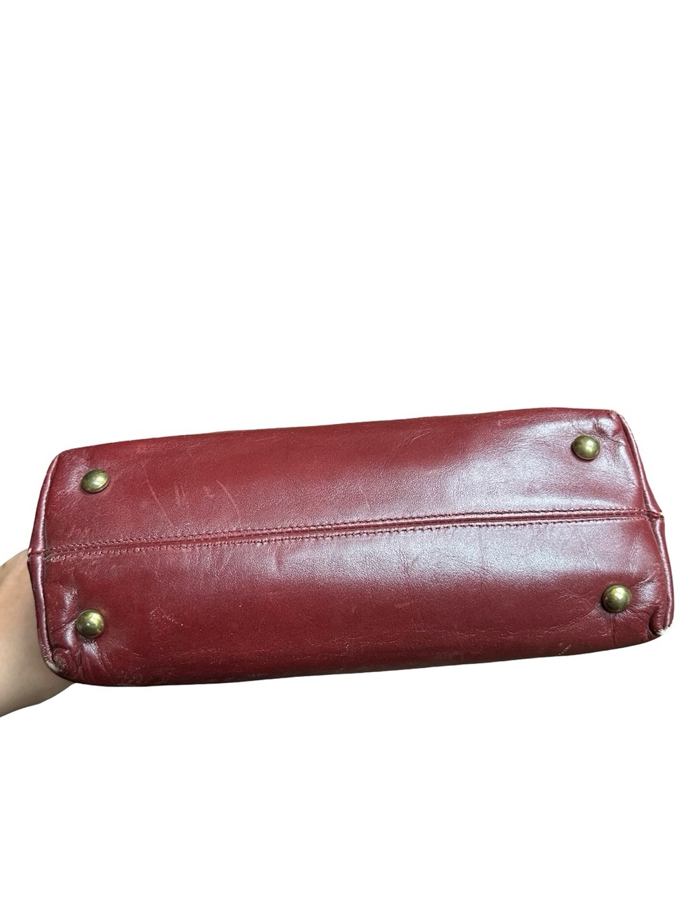 Vintage Etienne Aigner Handmade Oxblood Leather Purse - Picture 5 of 12